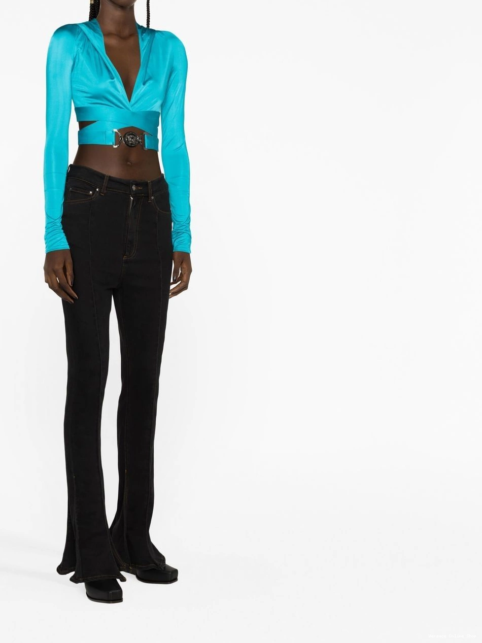 Cheap crop Versace Biggie Medusa Women hoodie 0325